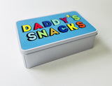 Personalised Blue Snack Tin