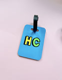 Neon Personalised Luggage Tag