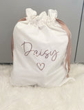 Cotton Ribbon Drawstring Storage Bag