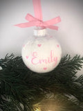 Personalised Shatterproof Snow Filled Baubles