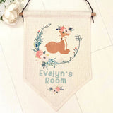 Personalised Floral Deer Wall Hanging