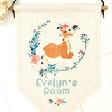 Personalised Floral Deer Wall Hanging