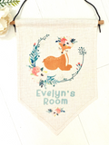 Personalised Floral Deer Wall Hanging