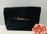 Name in Hearts Make Up Bag