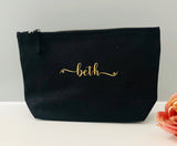 Name in Hearts Make Up Bag