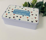 Personalised Boho Hearts Tin
