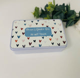 Personalised Boho Hearts Tin