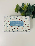 Personalised Boho Hearts Tin