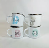 Personalised Pastel Enamel Mug