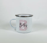 Personalised Pastel Enamel Mug