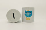 Personalised Bear with Crown Money Box