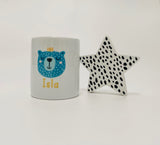 Personalised Bear with Crown Money Box