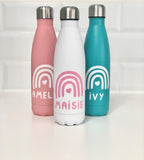 Personalised Rainbow Stainless Steel Water Bottle
