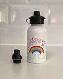 Rainbow on Blue Skies Personalised Lunch Bag and Water Bottle Set
