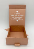 Rose Gold Personalised Gift Box with Floral Border
