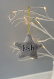 Personalised Plush Star Christmas Decoration