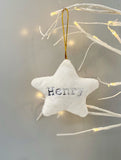 Personalised Plush Star Christmas Decoration