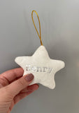 Personalised Plush Star Christmas Decoration