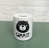 Personalised Bear Money Box