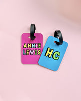 Neon Personalised Luggage Tag