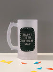 Personalised Frosted Beer Glass