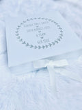 White and Grey Personalised Baby Keepsake Box