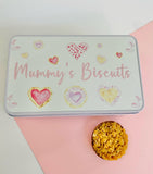 Watercolour Biscuits and Hearts Storage Tin