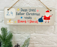 Personalised Countdown to Christmas Sign