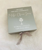 Silver Personalised Communion Gift Box