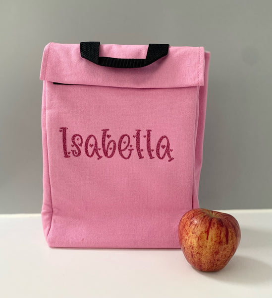 Pink Personalised Lunch Bag