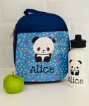 Panda Personalised Lunch Bag and Water Bottle Set