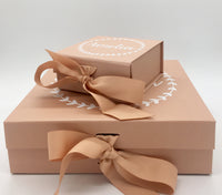 Rose Gold Personalised Gift Box with Floral Border