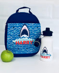 Shark Personalised Lunch Bag and Water Bottle Set